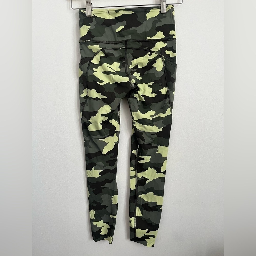 Lululemon Fast and Free Tight 25" Nulux - Heritage 365 Camo Crispin Green - US 4 - Picture 3 of 7
